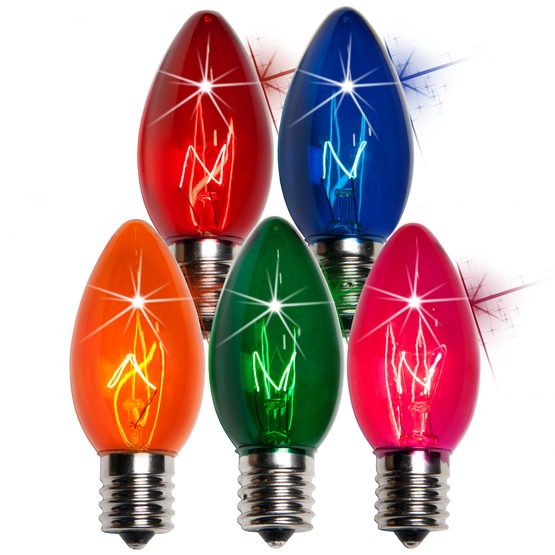 C9 Twinkle Multicolor Christmas Light Bulbs