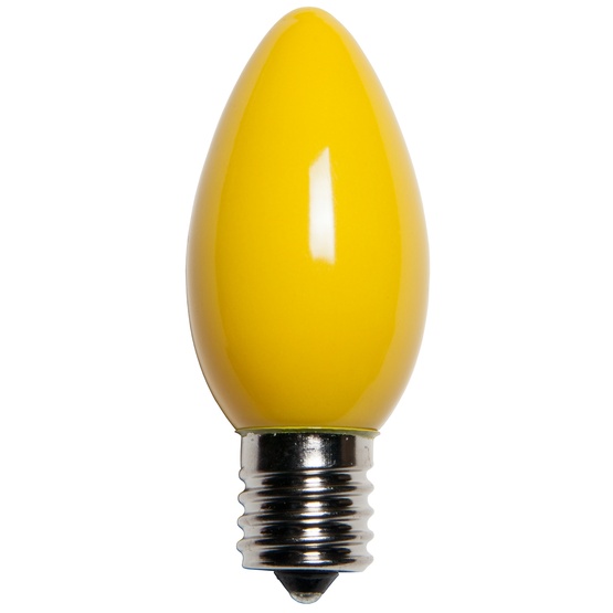 C9 Yellow Christmas Light Bulbs, Opaque