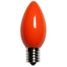 C9 Orange Christmas Light Bulbs, Opaque