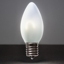 C9 Cool White Glass FlexFilament TM LED Vintage Christmas Light Bulb, Satin