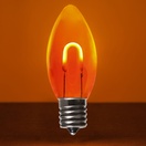 C9 Amber / Orange Shatterproof FlexFilament&reg LED Vintage Christmas Light Bulbs