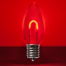 C9 Red Shatterproof FlexFilament&reg LED Vintage Christmas Light Bulbs