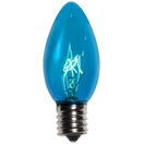 C9 Teal Christmas Light Bulbs, Transparent