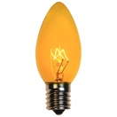 C9 Yellow Christmas Light Bulbs, Transparent