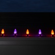 C9 Amber / Purple Smooth OptiCore Commercial LED Halloween String Lights, 50 Lights, 50'