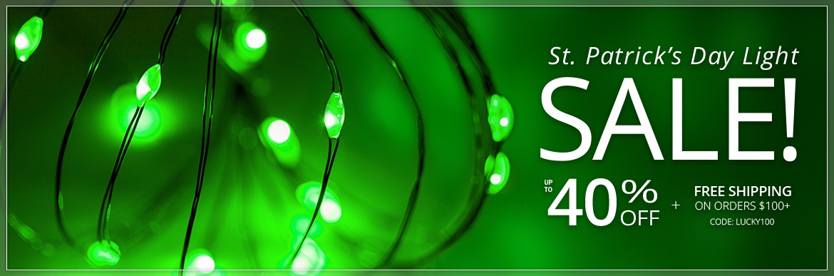 St Patrick's Day Green Light Sale!