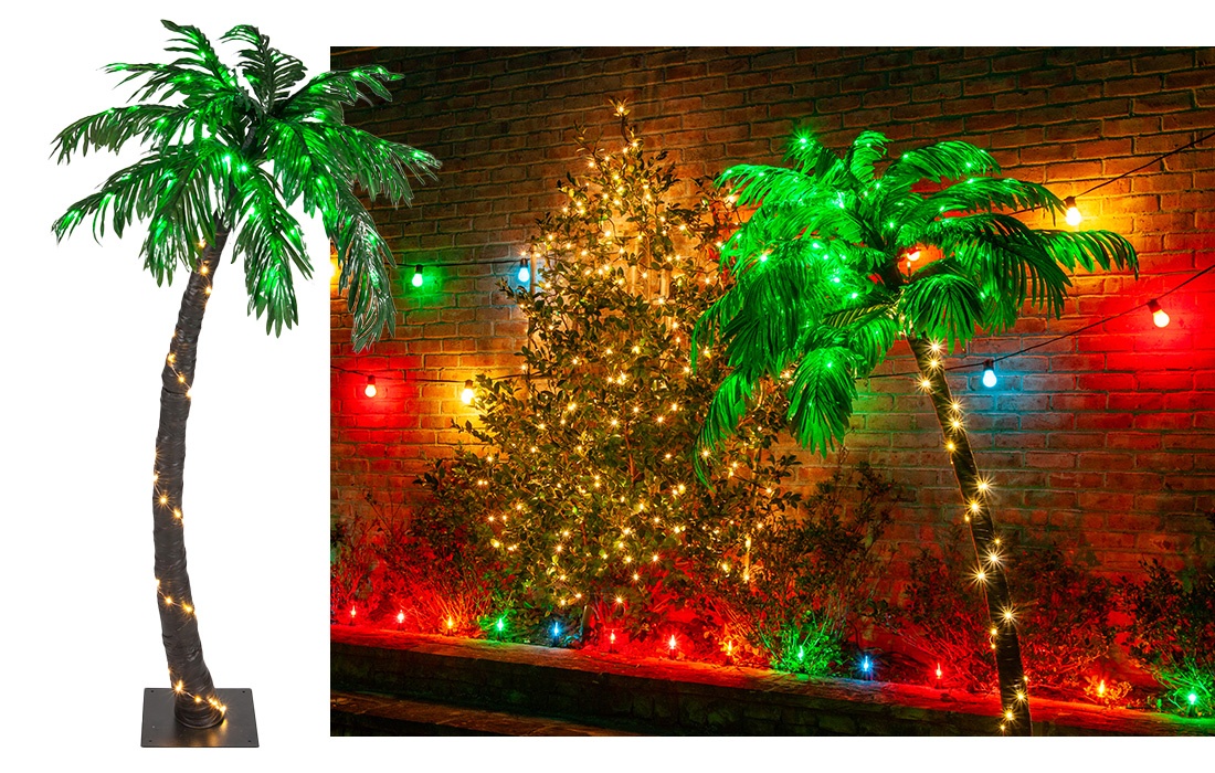 LED Curved Lighted Palm Tree