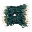 100 Clear Twinkle Christmas Tree Mini Lights, 6" Spacing, Green Wire