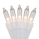 15 Clear Craft Mini Lights, 4" Spacing, White Wire