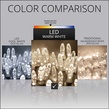 50 M5 Warm White LED Christmas Lights, 4" Spacing
