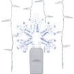 70 Cool White Snowflake LED Icicle Lights