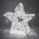 Wintergreen Lighting&reg LED Five Point Dimensional Star, Cool White Lights