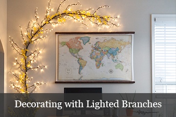 Decorating with Lighted Branches