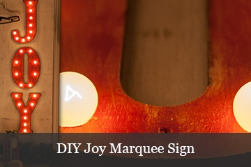 DIY Christmas Joy Marquee Lights