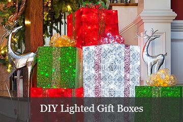 DIY Lighted Gift Boxes