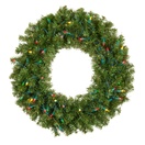 Douglas Fir Prelit LED Artificial Christmas Wreath, Multicolor Lights