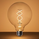 G125 Warm White Glass FlexFilament&reg LED Edison Bulb Globe Light Bulb Transparent