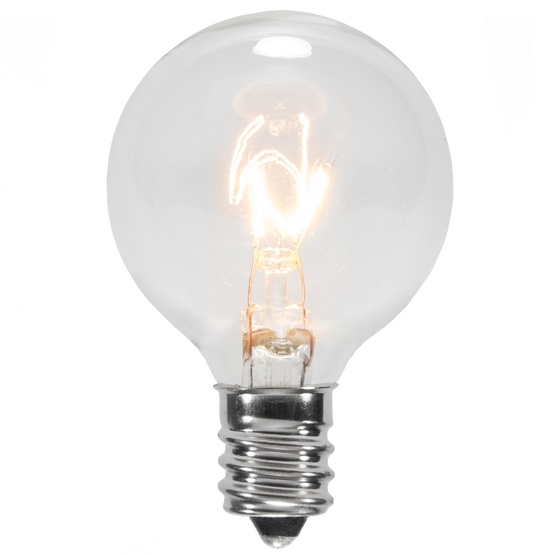 G40 Transparent Clear, 7 Watt Replacement Bulbs