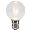 G40 Transparent Clear, 7 Watt Replacement Bulbs