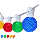G50 Multicolor OptiCore&reg LED Outdoor Party Lights, E12 Base, White Wire