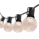 G50 Warm White OptiCore&reg LED Globe String Lights, E17 Base, Black Wire