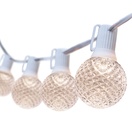 G50 Warm White OptiCore&reg LED Globe String Lights, E17 Base, White Wire