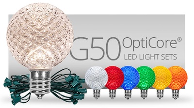 G50 OptiCore Faceted Christmas Light Sets