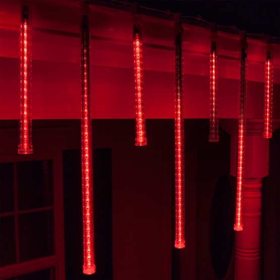 T8 red grand cascade LED light tubes, E17 Base