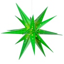 Aurora Superstar<sup>TM</sup> LED Fold-Flat Green Moravian Star Light, Outdoor Rated 
