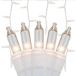 100 Clear Icicle Lights, White Wire 