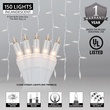 Clear Curtain Lights, 150 Lights on White Wire