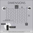 Clear Curtain Lights, 150 Lights on White Wire