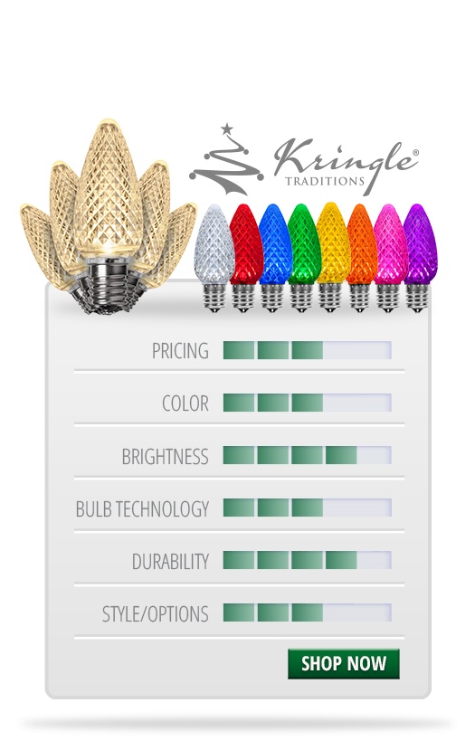 Kringle Traditions C7 & C9 Christmas Light Bulbs