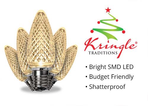 Kringle Traditions C7 & C9 Christmas Light Bulbs
