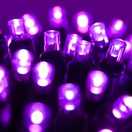 5mm LED Wide Angle Purple Prelamped Halloween Light Set, Black Wire