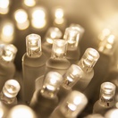  5mm Warm White Twinkle LED Craft Lights, Commercial, White Wire