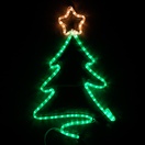 LED Green Christmas Tree with Gold Star 