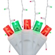 70 5mm Red, Green LED Icicle Lights