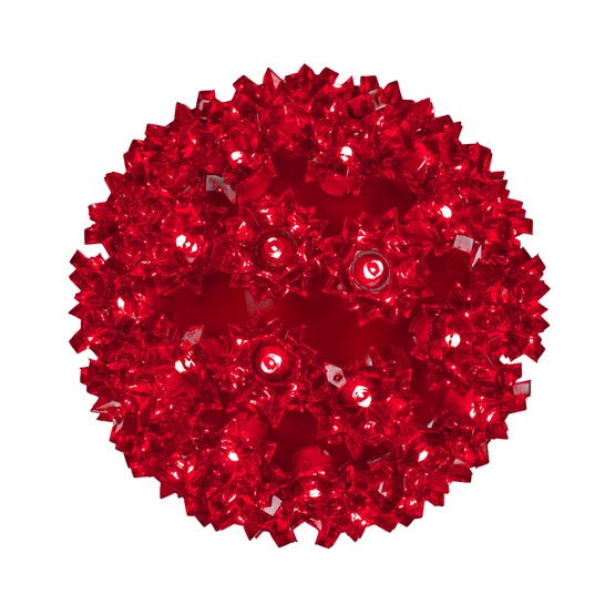 6" Red 5mm LED Starlight Sphere, 70 Lights