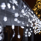 Snowflake Cool White LED Icicle Lights