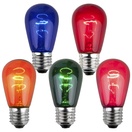 S14 Transparent Multicolor, 11 Watt Replacement Bulbs