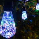 ST64 RGB Color Change Suspended LEDimagine<sup>TM</sup> Patio String Lights, Commercial Black Wire