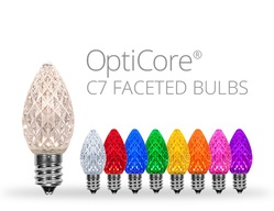 OptiCore C7 Faceted Christmas Light Bulbs