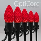 C7 Red OptiCore&reg LED Halloween Pathway Lights, 5" PathPRO TM Stakes