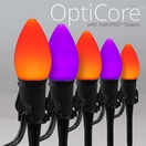 C7 Orange / Purple Smooth OptiCore&reg LED Halloween Pathway Lights, 5" PathPRO TM Stakes