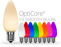 OptiCore C9 Smooth Christmas Light Bulbs