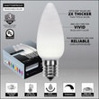C9 Cool White Smooth OptiCore LED Christmas Light Bulbs