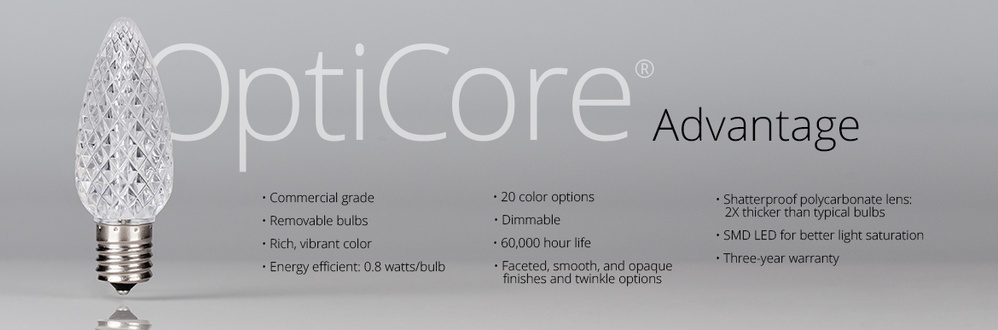 OptiCore C7 & C9 Christmas Light Bulbs