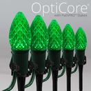 C7 Green OptiCore&reg LED Christmas Pathway Lights, 5" PathPRO TM Stakes