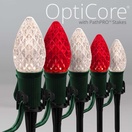 C7 Red / Warm White OptiCore&reg LED Christmas Pathway Lights, 5" PathPRO TM Stakes